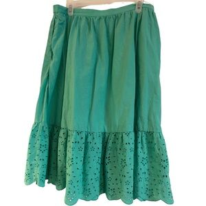 J Crew Green Skirt